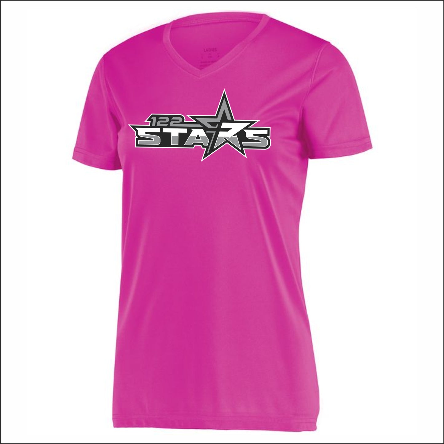 122 Stars Softball Ladies Performance V-Neck - Des. B