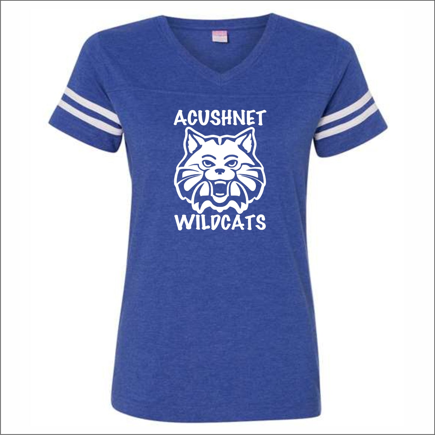 Acushnet Elementary Staff Ladies Vintage Football T