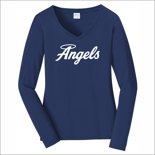 BNGSA Angels Ladies Long Sleeve Fan Favorite V-Neck Tee