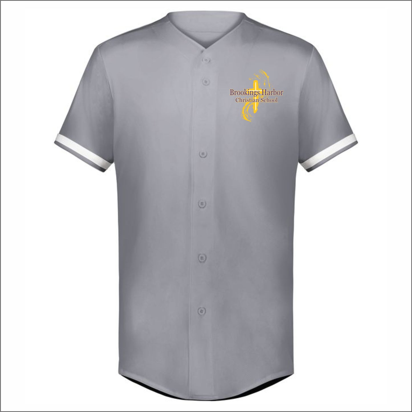 Brookings Harbor Christian Cutter Full Button Baseball Jersey