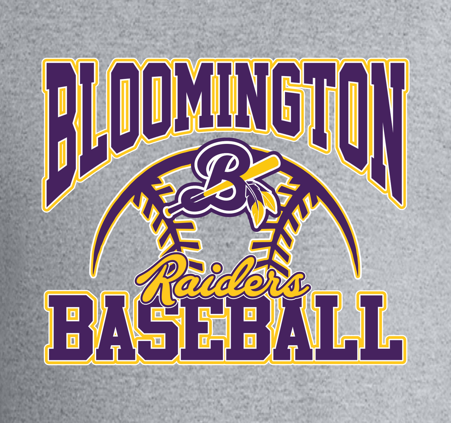 BHS Baseball Hooded Sweatshirt - Design B