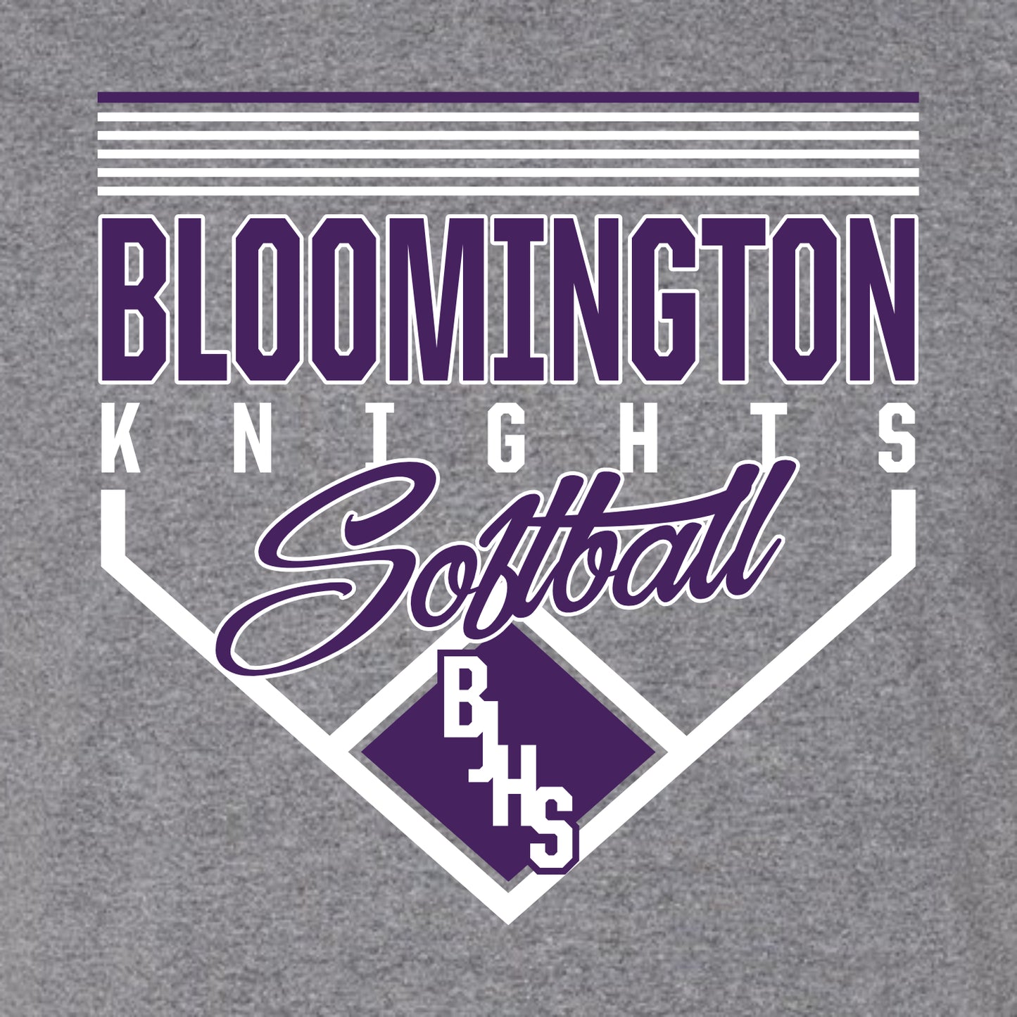 BJHS Softball 50/50 Short Sleeve T-shirt - Design A