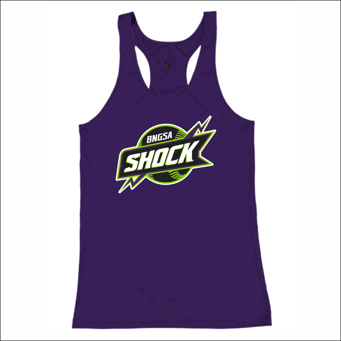 BNGSA Shock Ladies Performance Racerback Tank Top