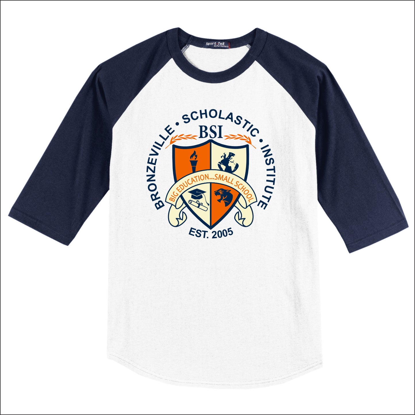 Bronzeville Scholastic Inst. 3/4 Sleeve Baseball T-shirt