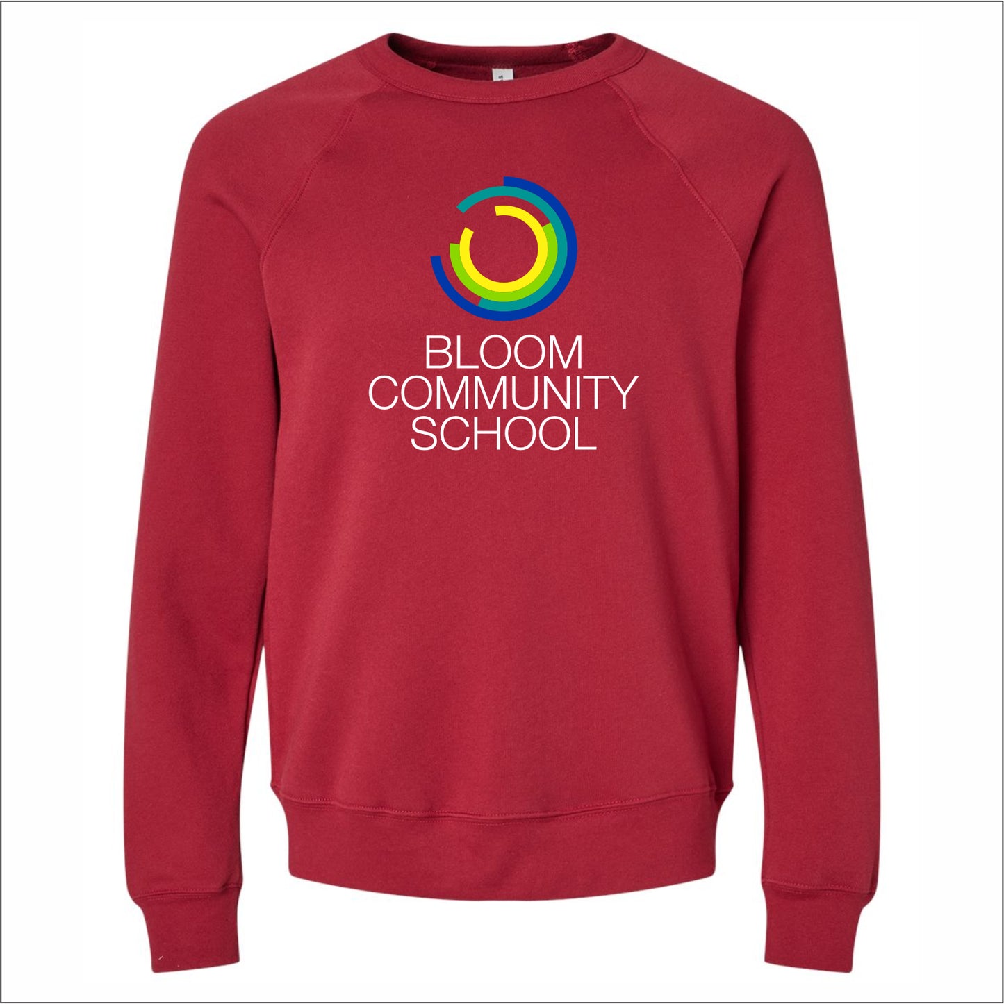 Bloom Community School Sponge Fleece Raglan Crew