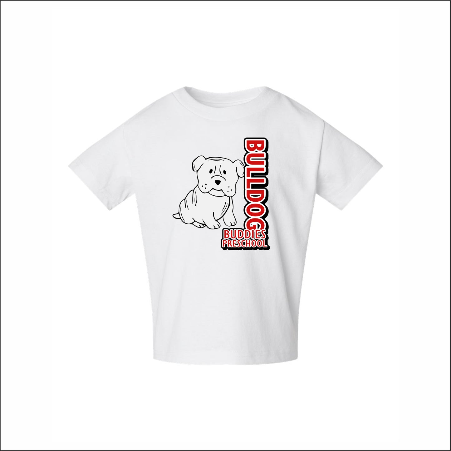 Bulldog Buddies Preschool Toddler Cotton Jersey T - Des. A