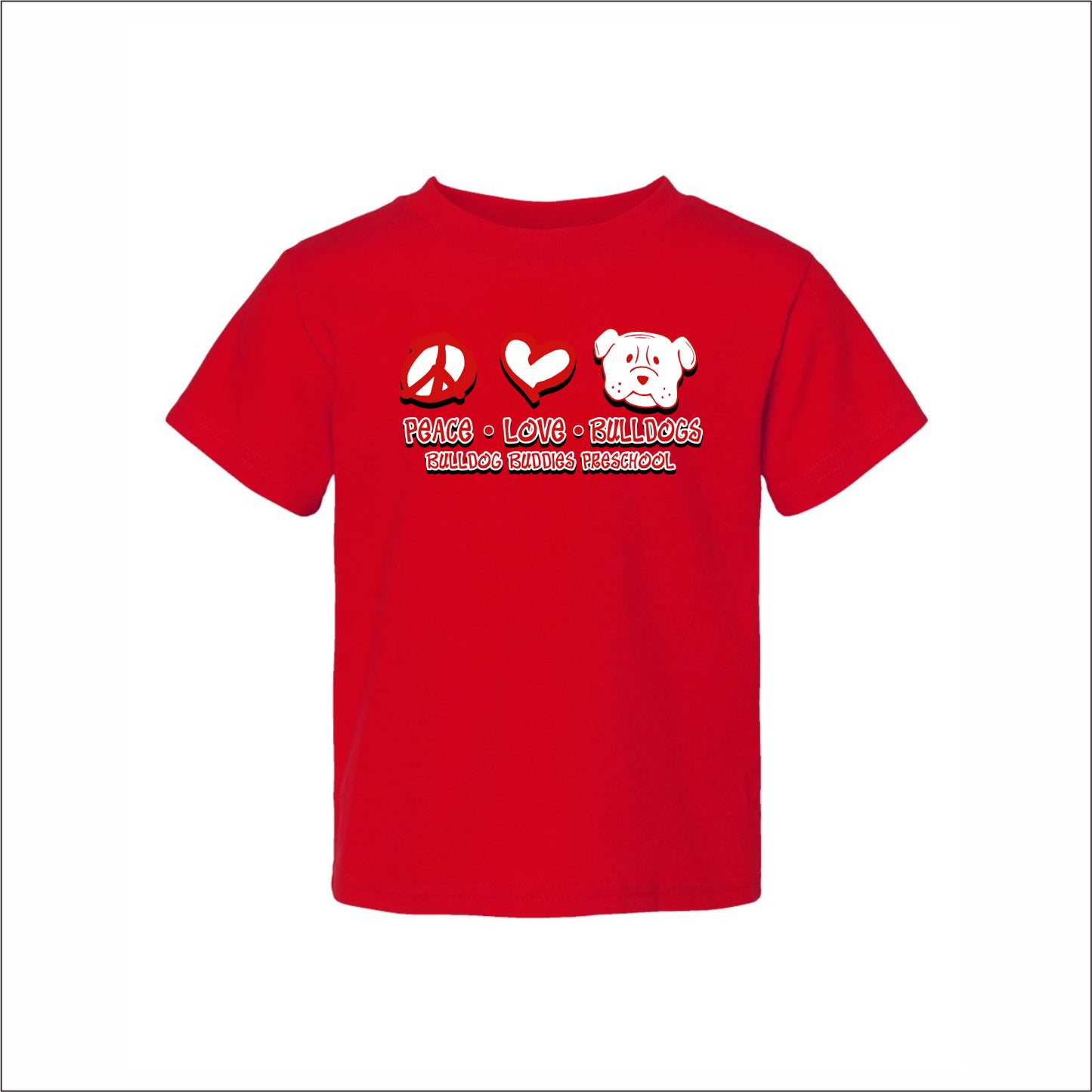 Bulldog Buddies Preschool Toddler Cotton Jersey T - Des. B