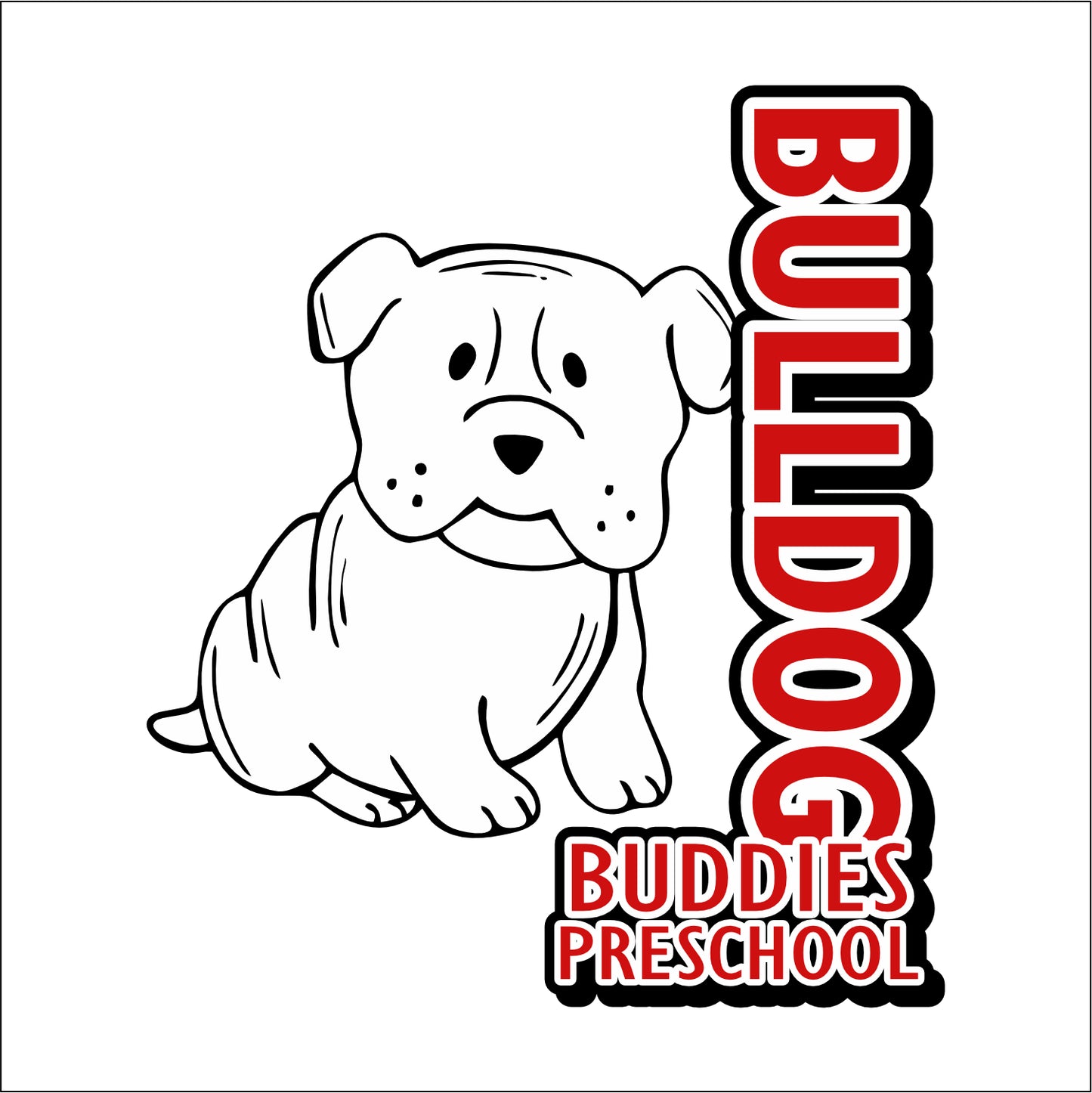 Bulldog Buddies Preschool Toddler Cotton Jersey T - Des. A