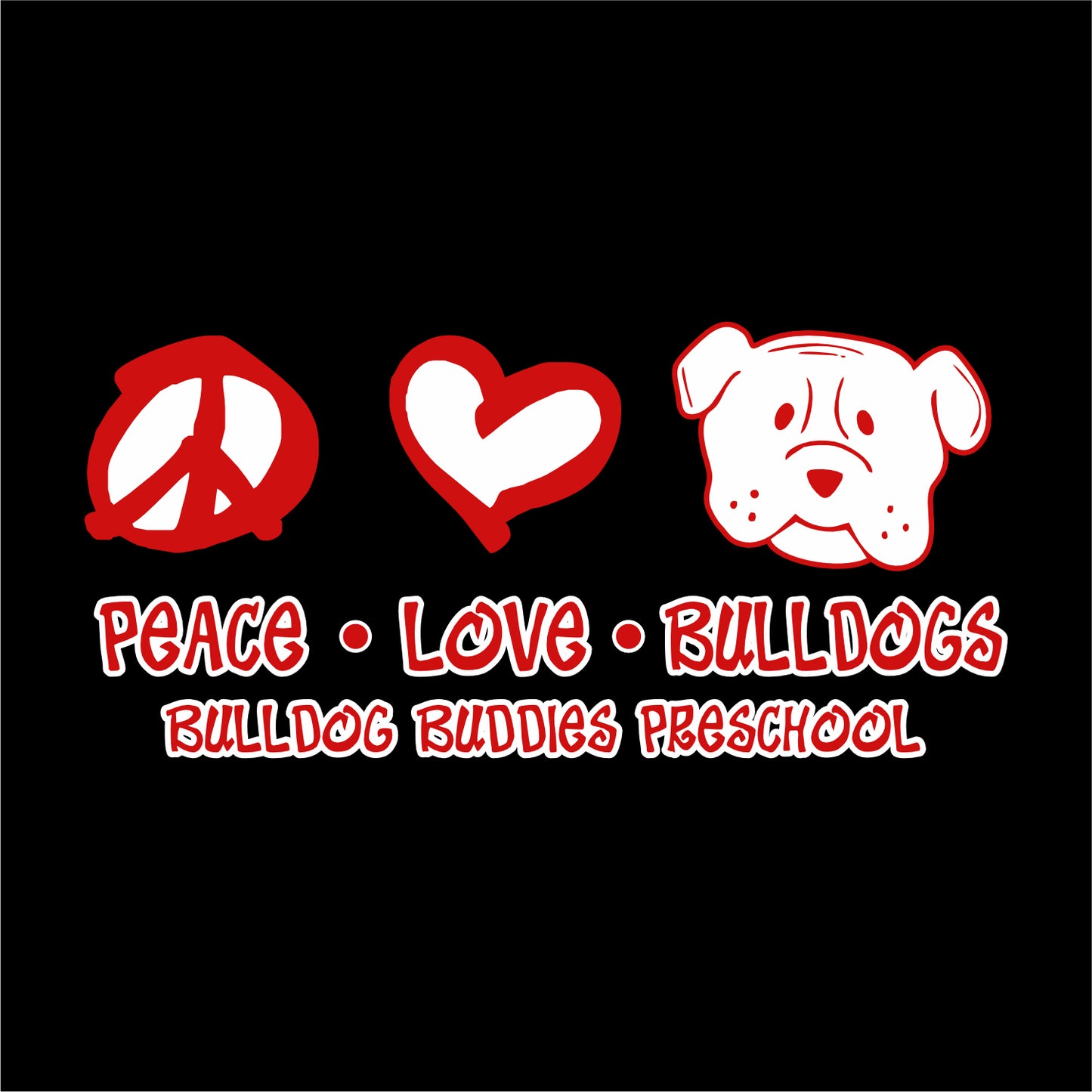 Bulldog Buddies Preschool Soft Jersey T-shirt - Des. B