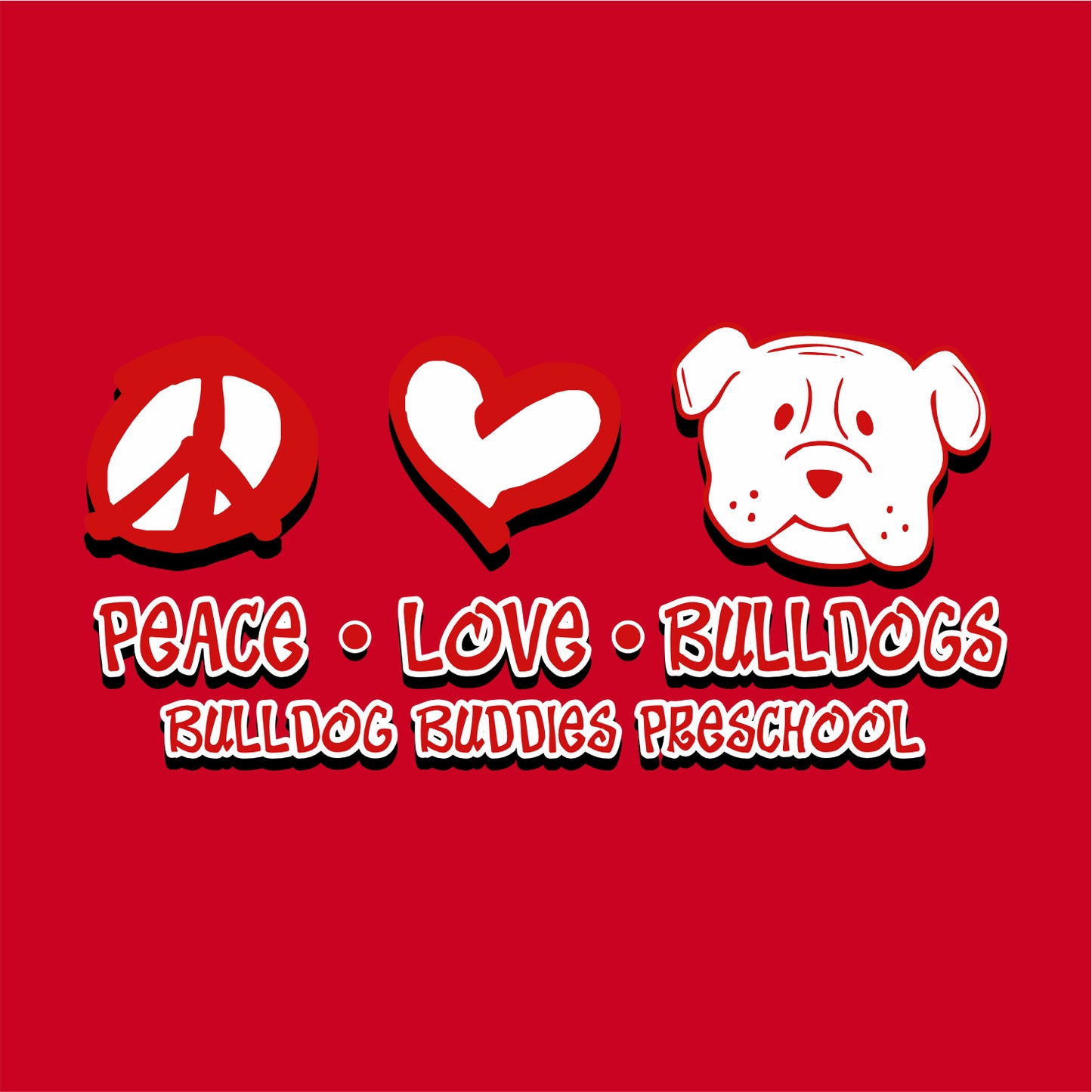 Bulldog Buddies Preschool Toddler Cotton Jersey T - Des. B