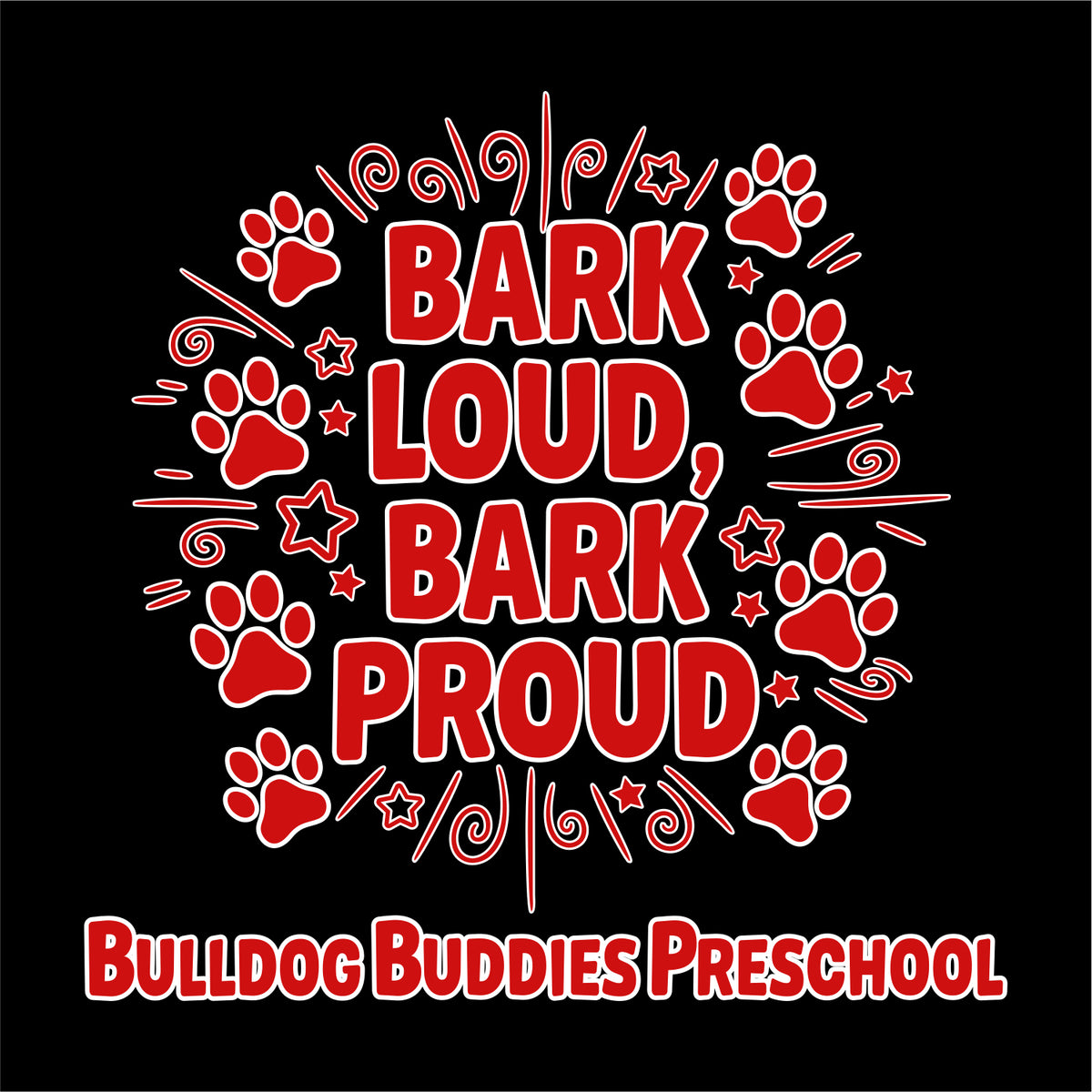 Bulldog Buddies Preschool VIT Hooded Sweatshirt - Des. A