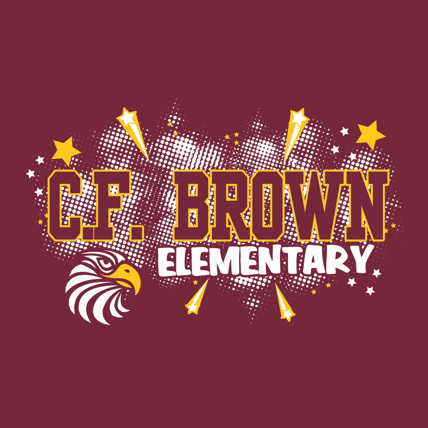 CF Brown Elem Short Sleeve T-shirt - Des. A
