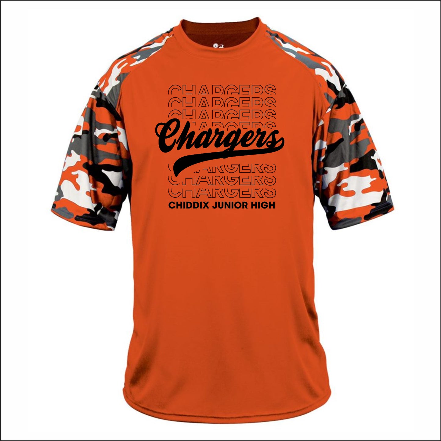 Chiddix Spiritwear Camo Sleeve Performance T-shirt - Design B