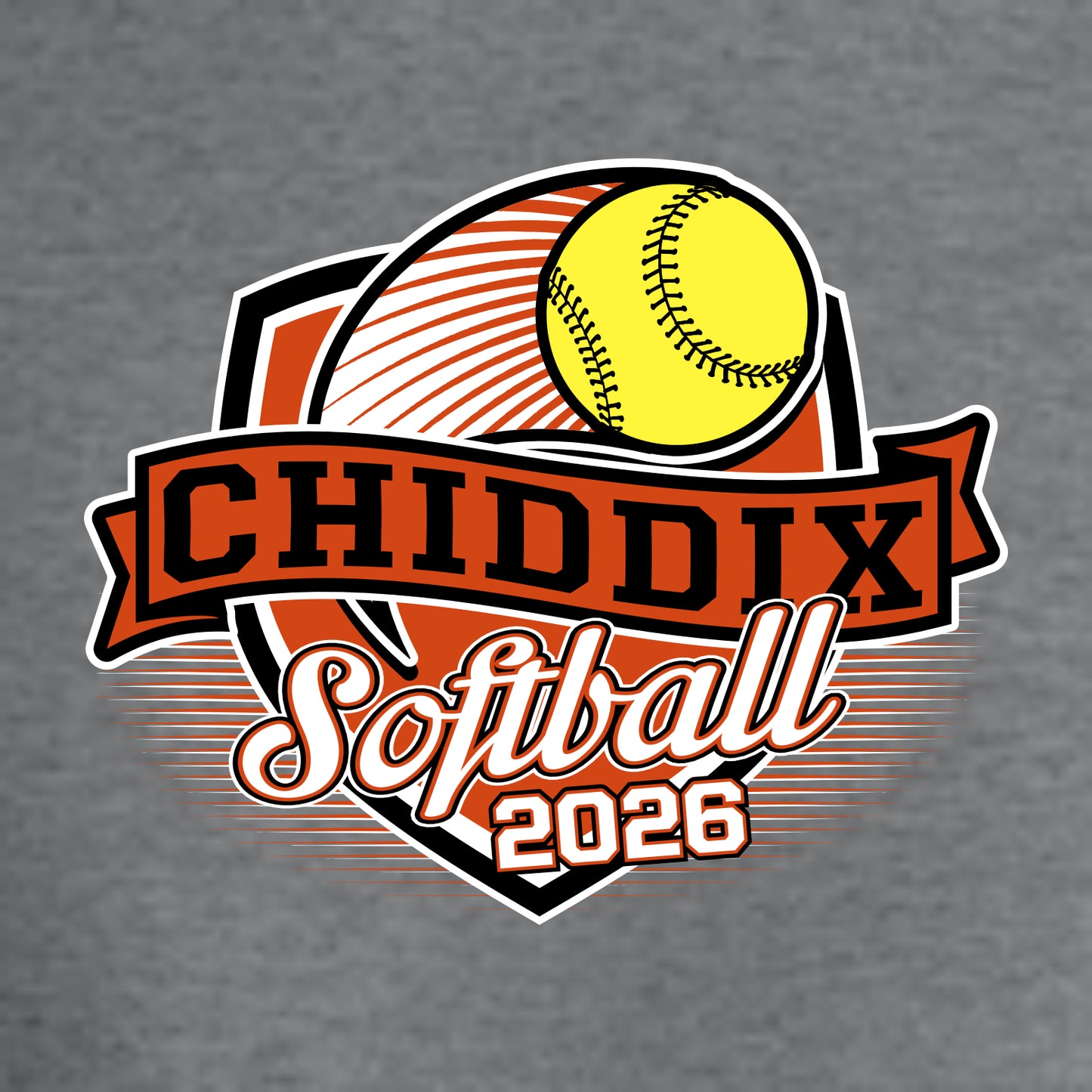 CJHS Softball Colorblock Heather Performance Long Slv Tee
