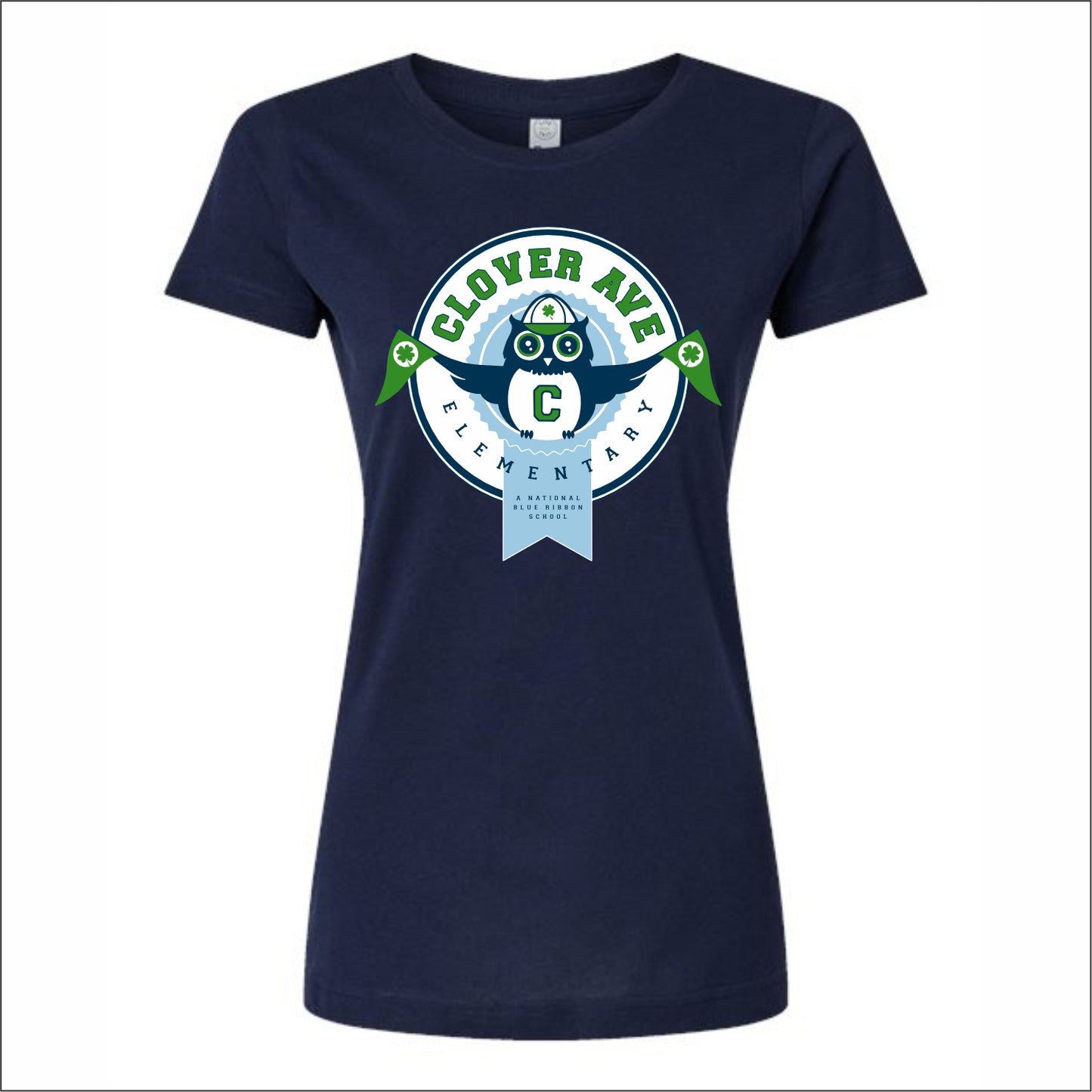 Clover Ave Elementary Girls/Ladies Fine Jersey T-shirt
