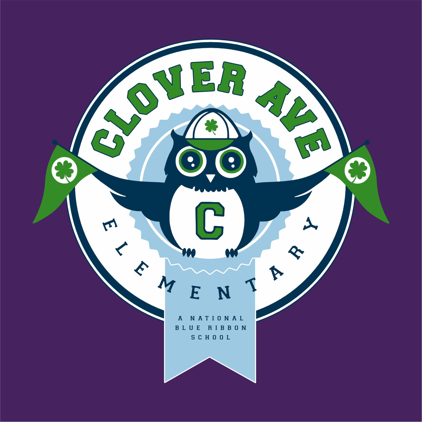 Clover Ave Elementary Short Sleeve T-shirt - Des. A