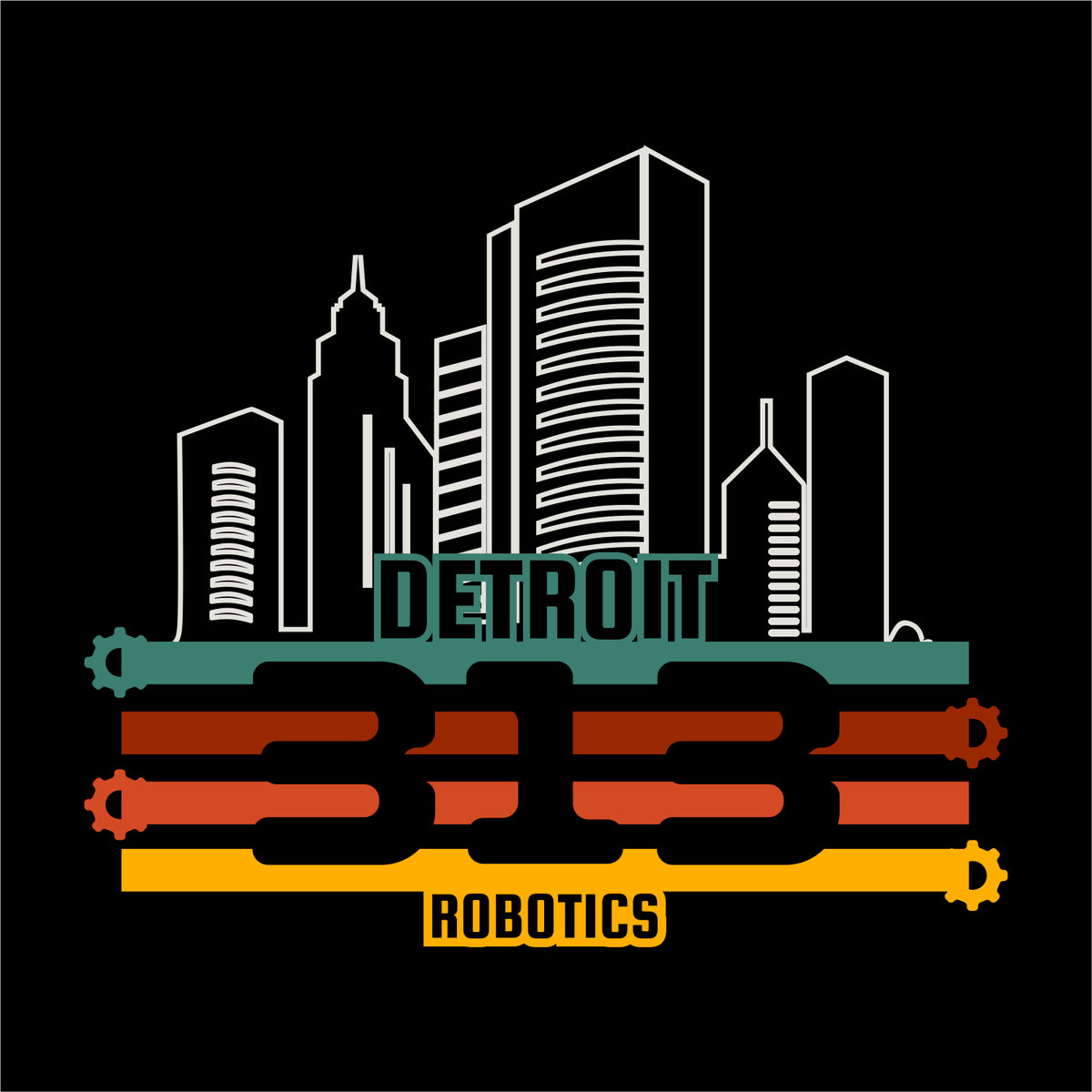 Detroit 313 Robotics Softstyle Hooded Sweatshirt - Des. B