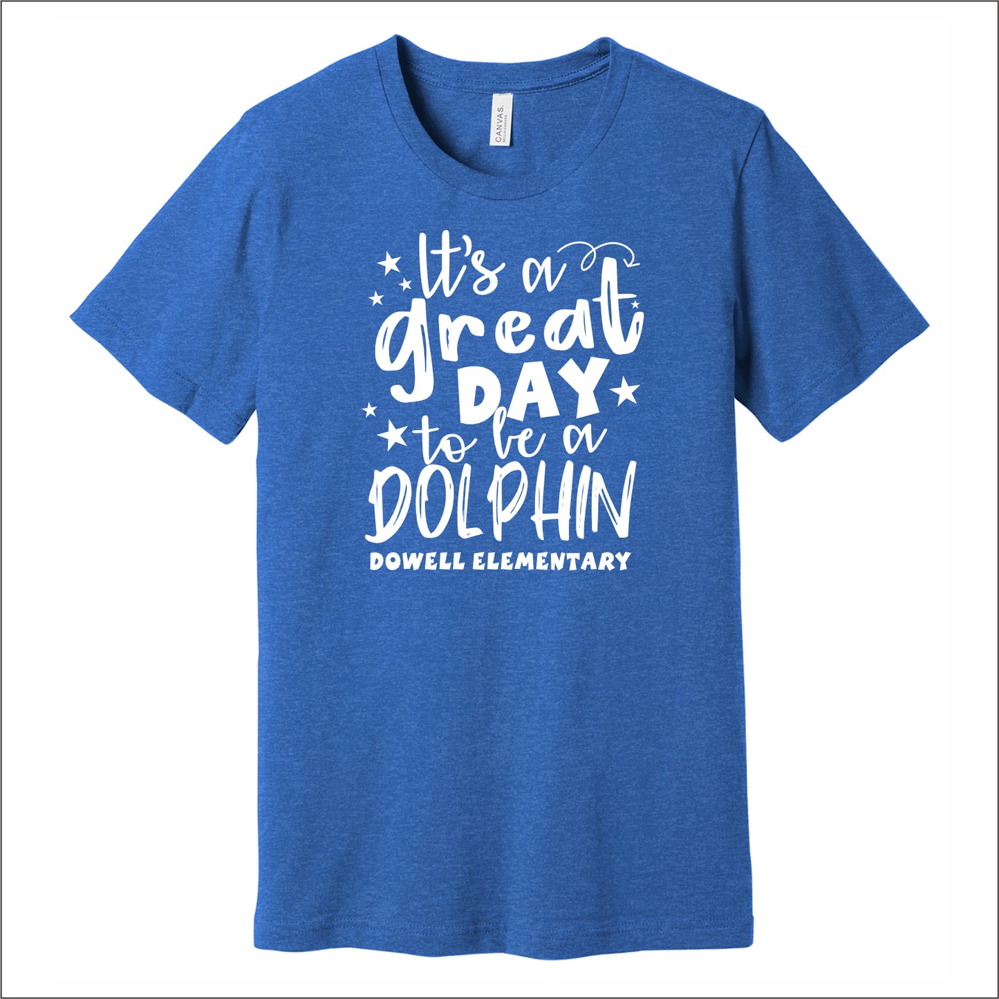 Dowell Elementary Heathered Soft Jersey T-shirt - Des. A