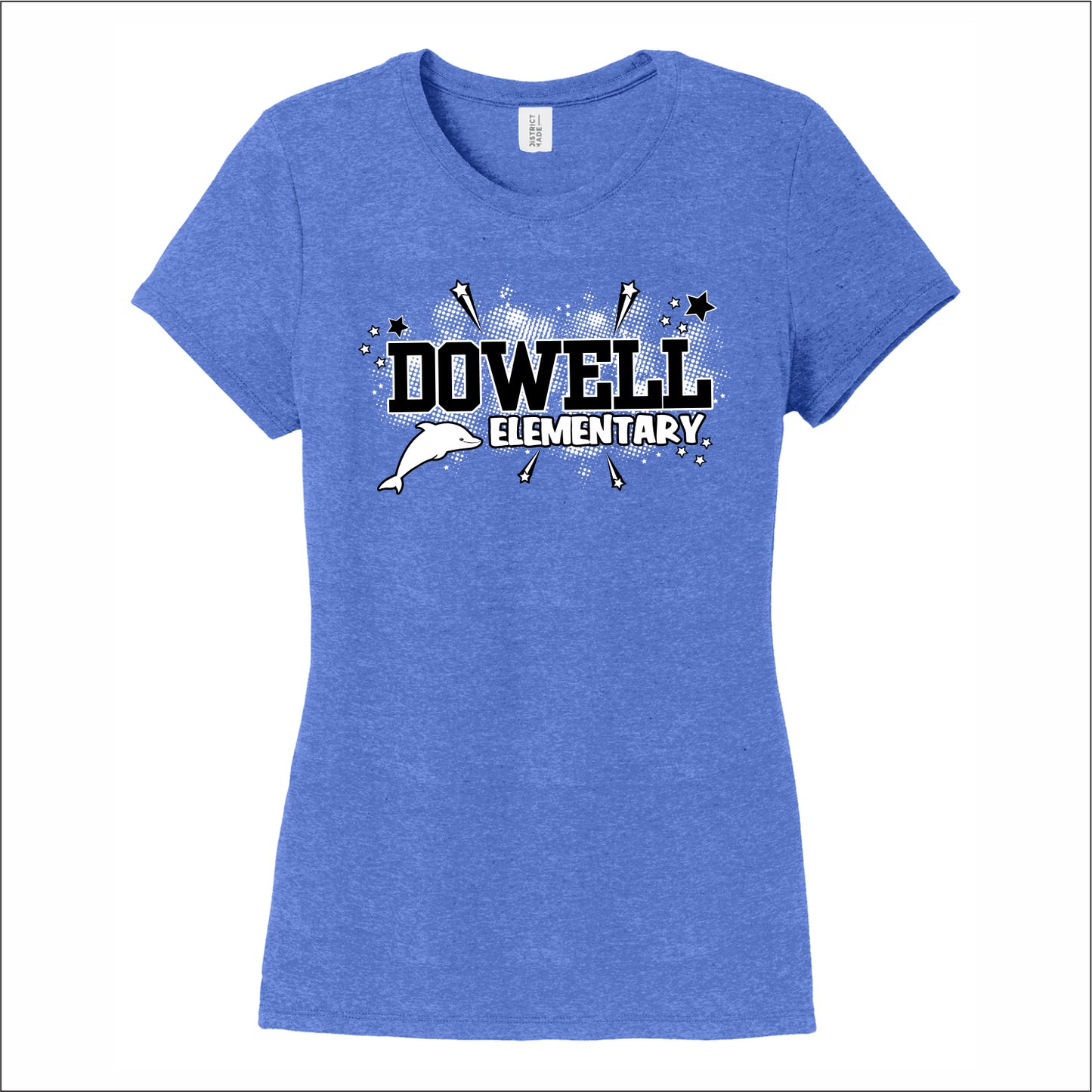 Dowell Elementary Ladies Perfect Tri-Blend Tee - Des. B