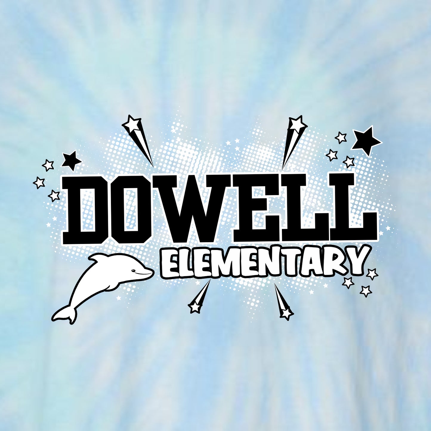 Dowell Elementary Tie-Dye Long Sleeve T-shirt - Des. B