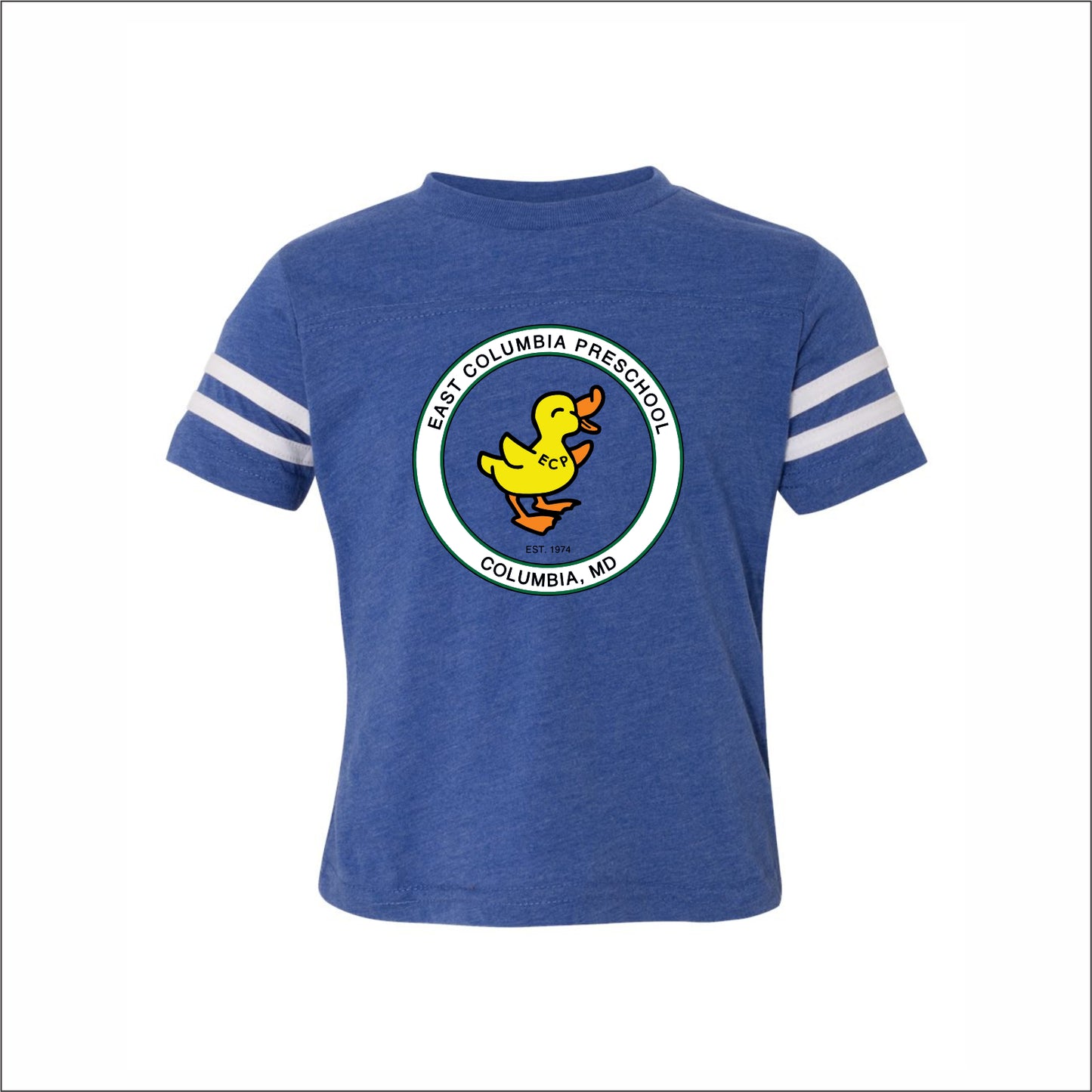 East Columbia Preschool Toddler Football Fine Jersey Tee