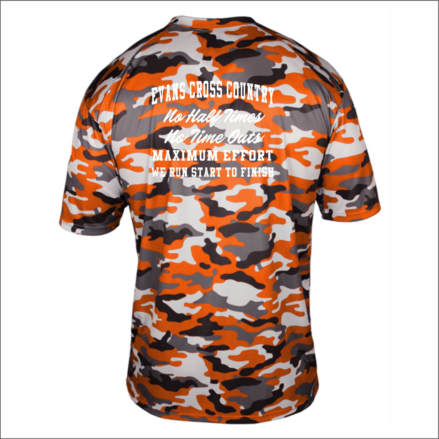Evans Cross Country Camo Print Performance T-shirt