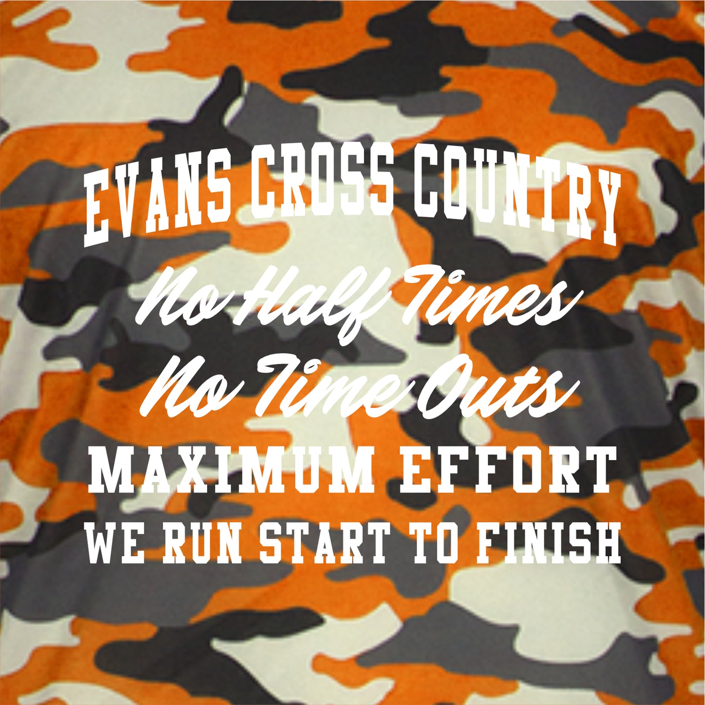 Evans Cross Country Camo Print Performance T-shirt