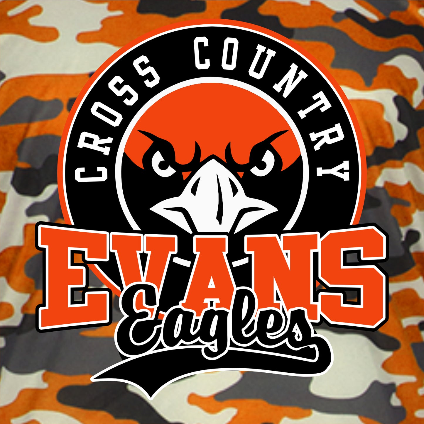Evans Cross Country Camo Print Performance T-shirt