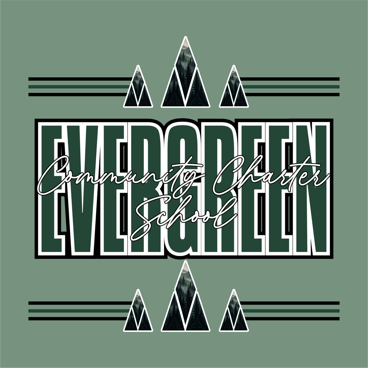 Evergreen Comm Charter Short Sleeve T-shirt - Des. B