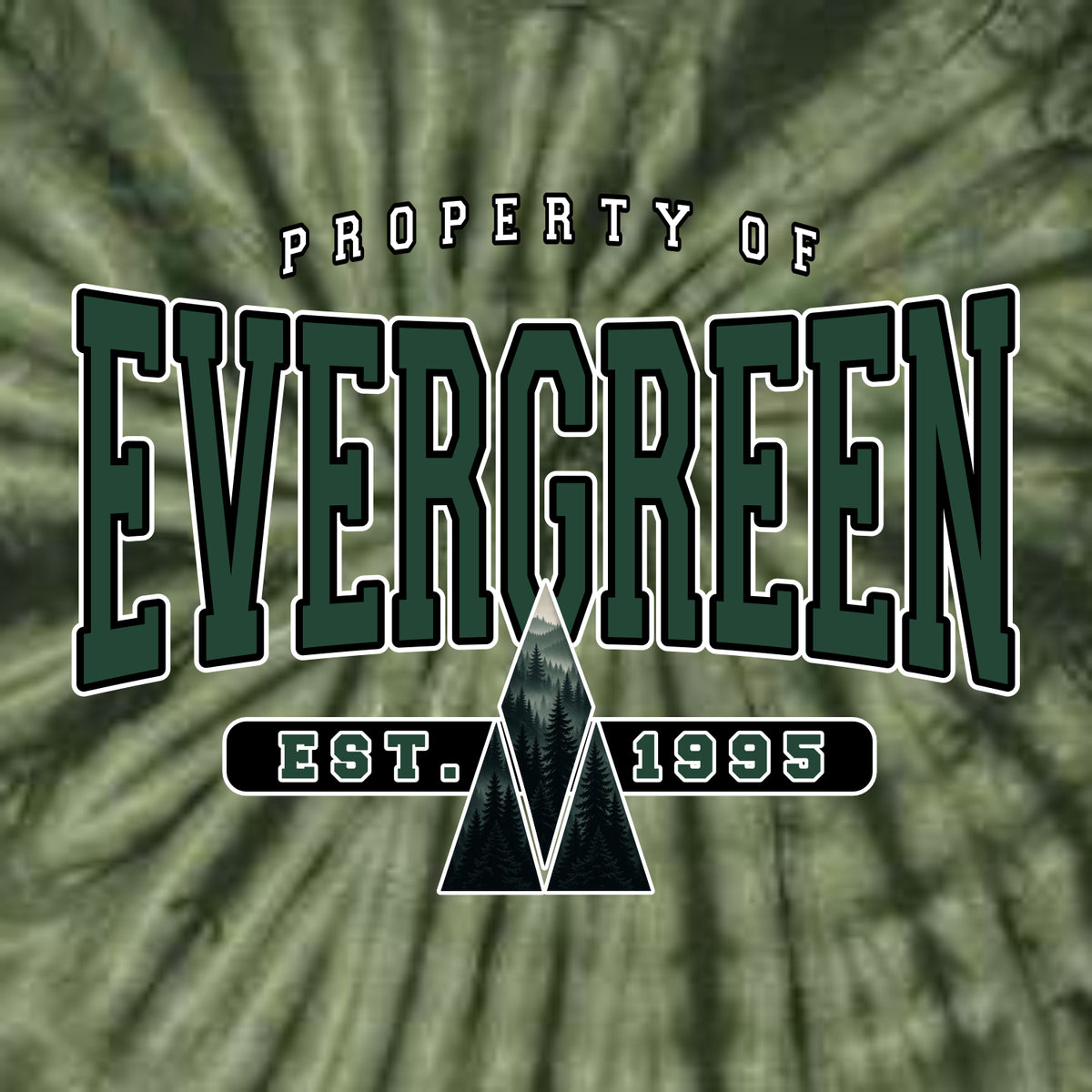 Evergreen Comm Charter Tie-Dye T-shirt - Des. A