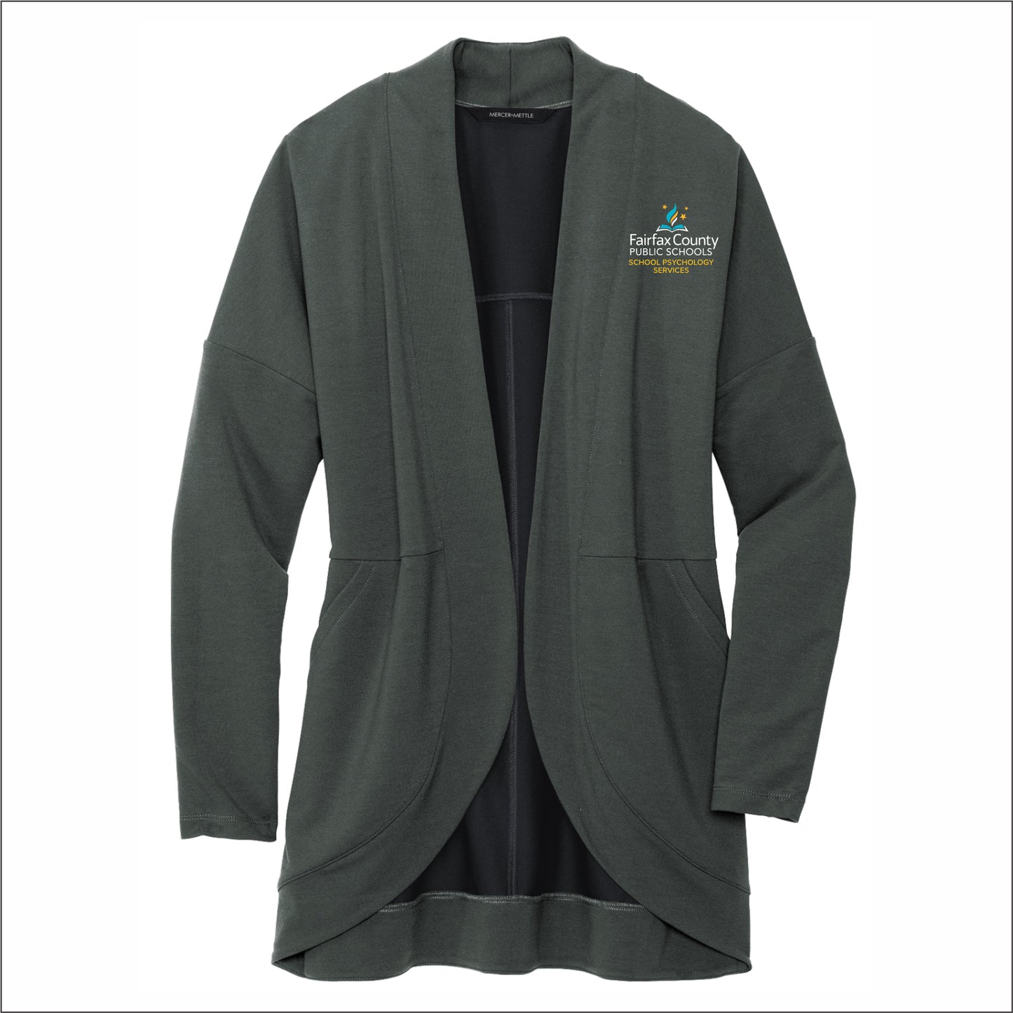 FCPS School Psych Ladies Stretch Open Front Cardigan