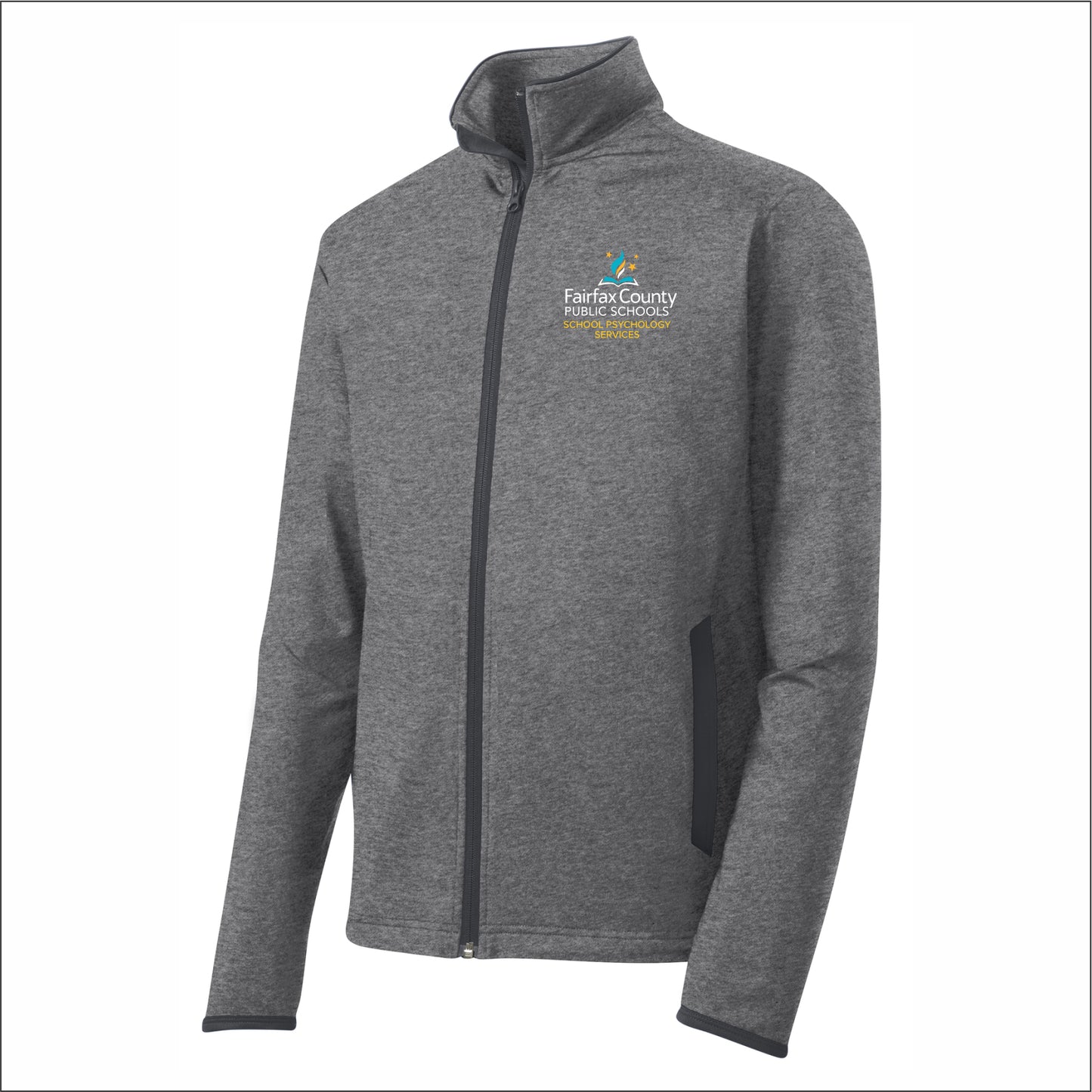FCPS School Psych Stretch Full-Zip Contrast Performance