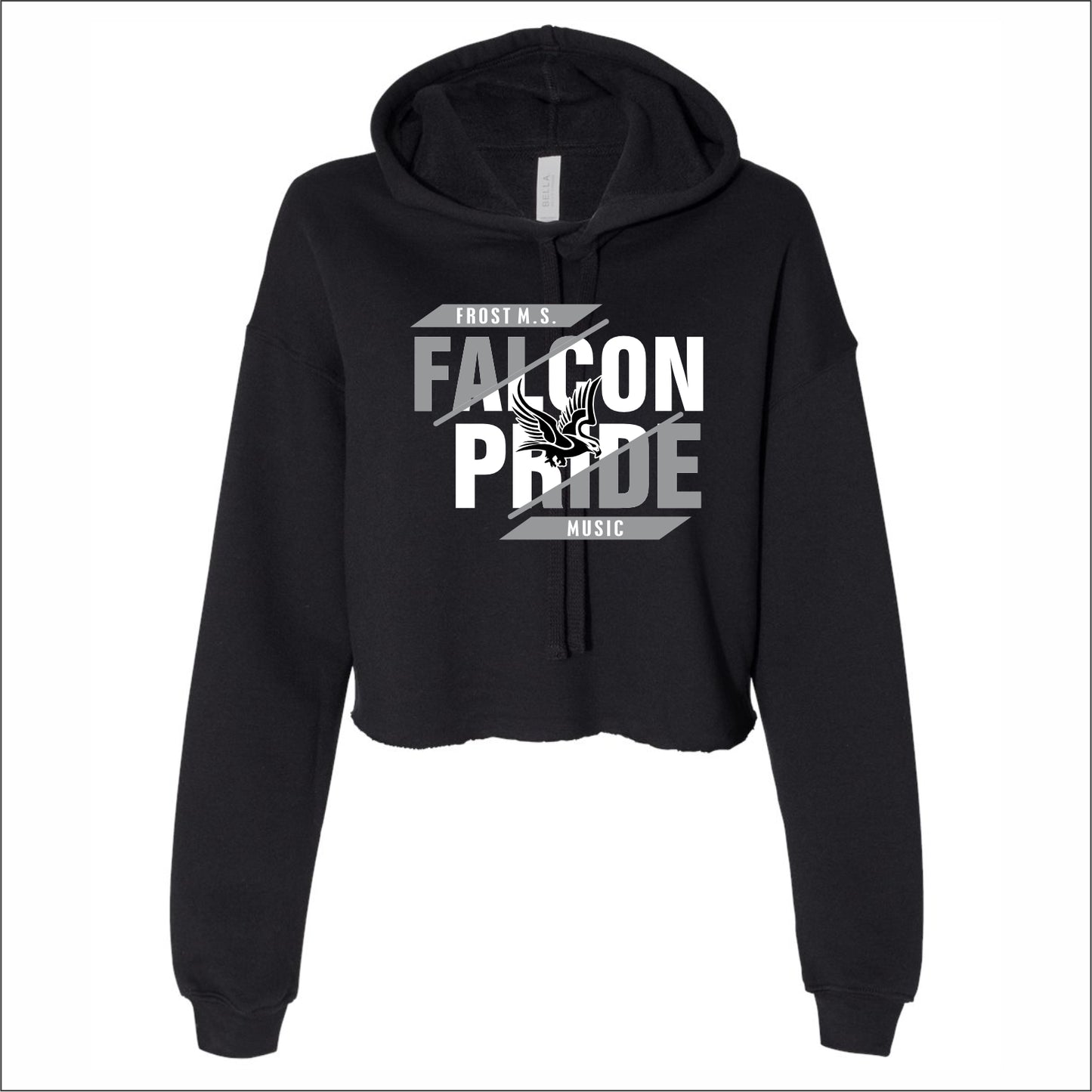 Frost MS Music Ladies Cropped Hooded Sweatshirt