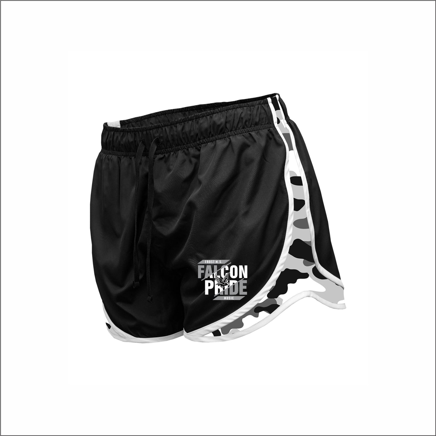Frost MS Music Ladies/Girls Camo Running Shorts