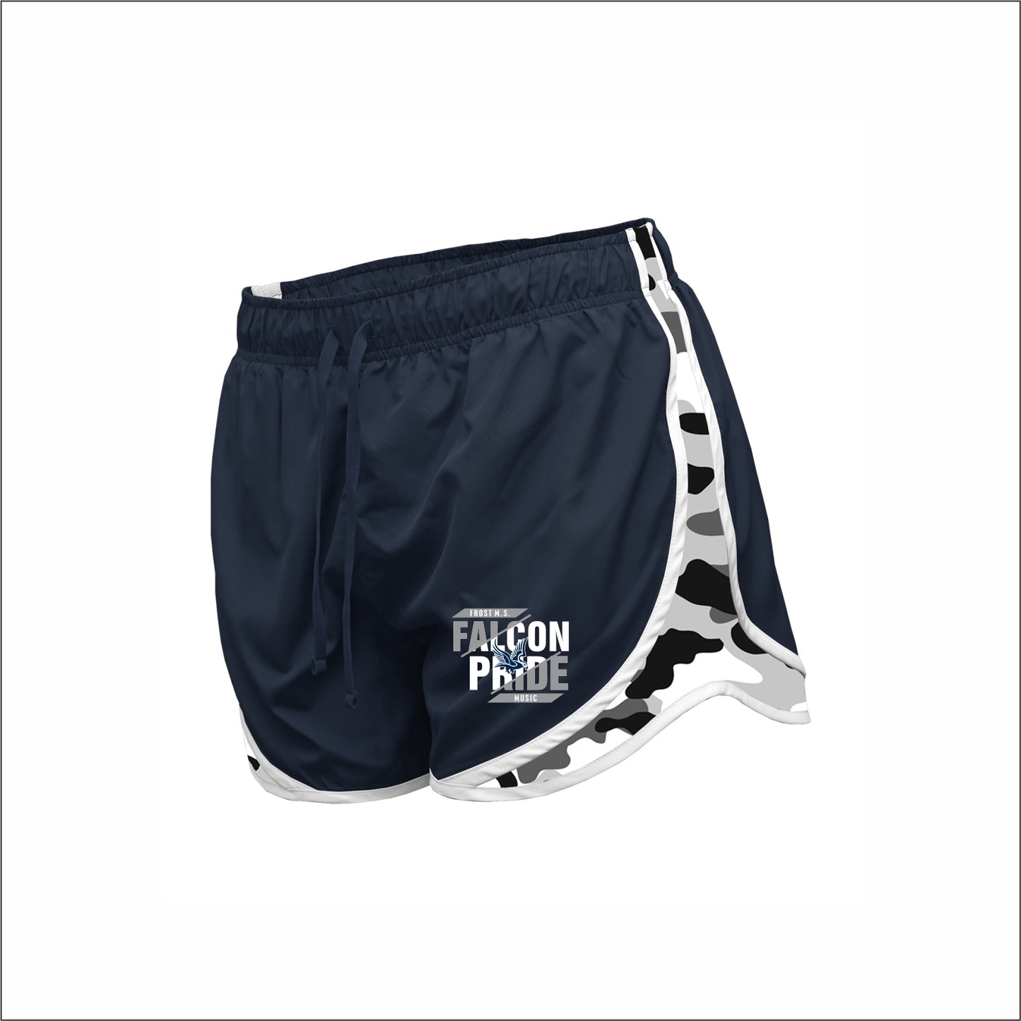 Frost MS Music Ladies/Girls Camo Running Shorts