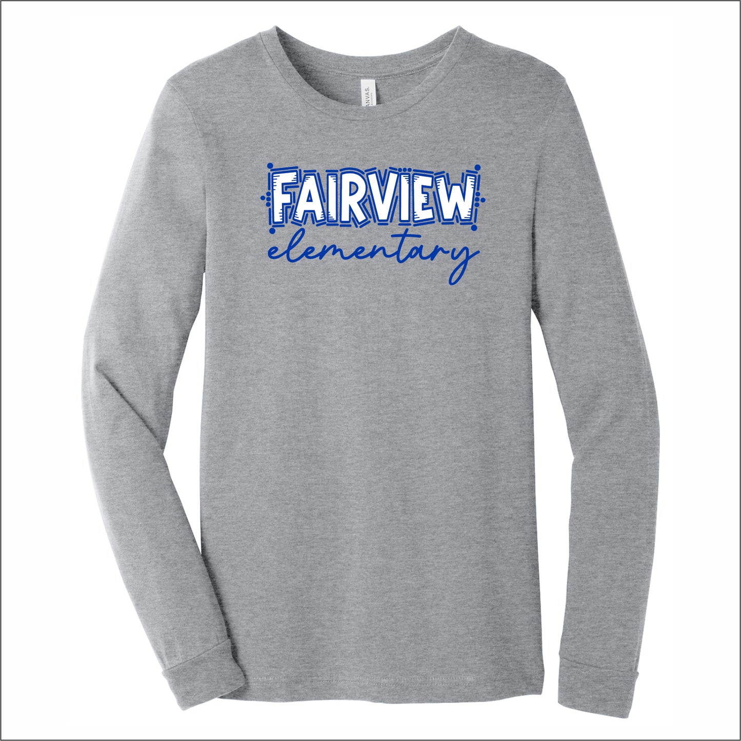Fairview Elem Staff VA Heathered Soft Jersey Long Sleeve T