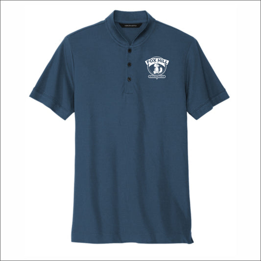 Fox Hill Staff (MA) Stretch Pique 3 Button Henley
