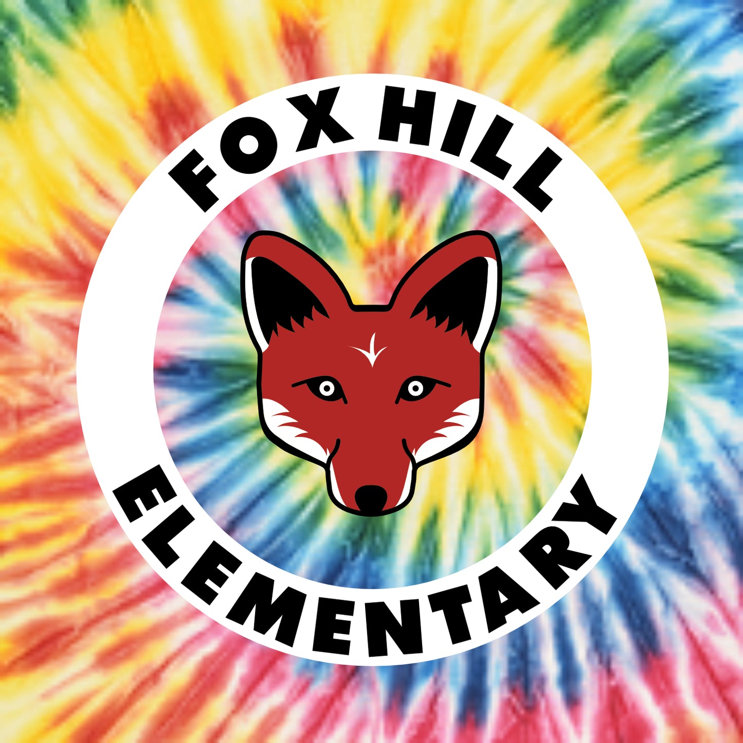 Fox Hill Elementary Multicolor Tie-Dye T-shirt - Des. A