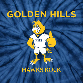 Golden Hills School One Color Tie-Dye T-shirt - Des. B