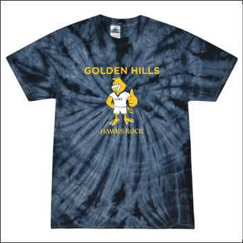 Golden Hills School One Color Tie-Dye T-shirt - Des. B