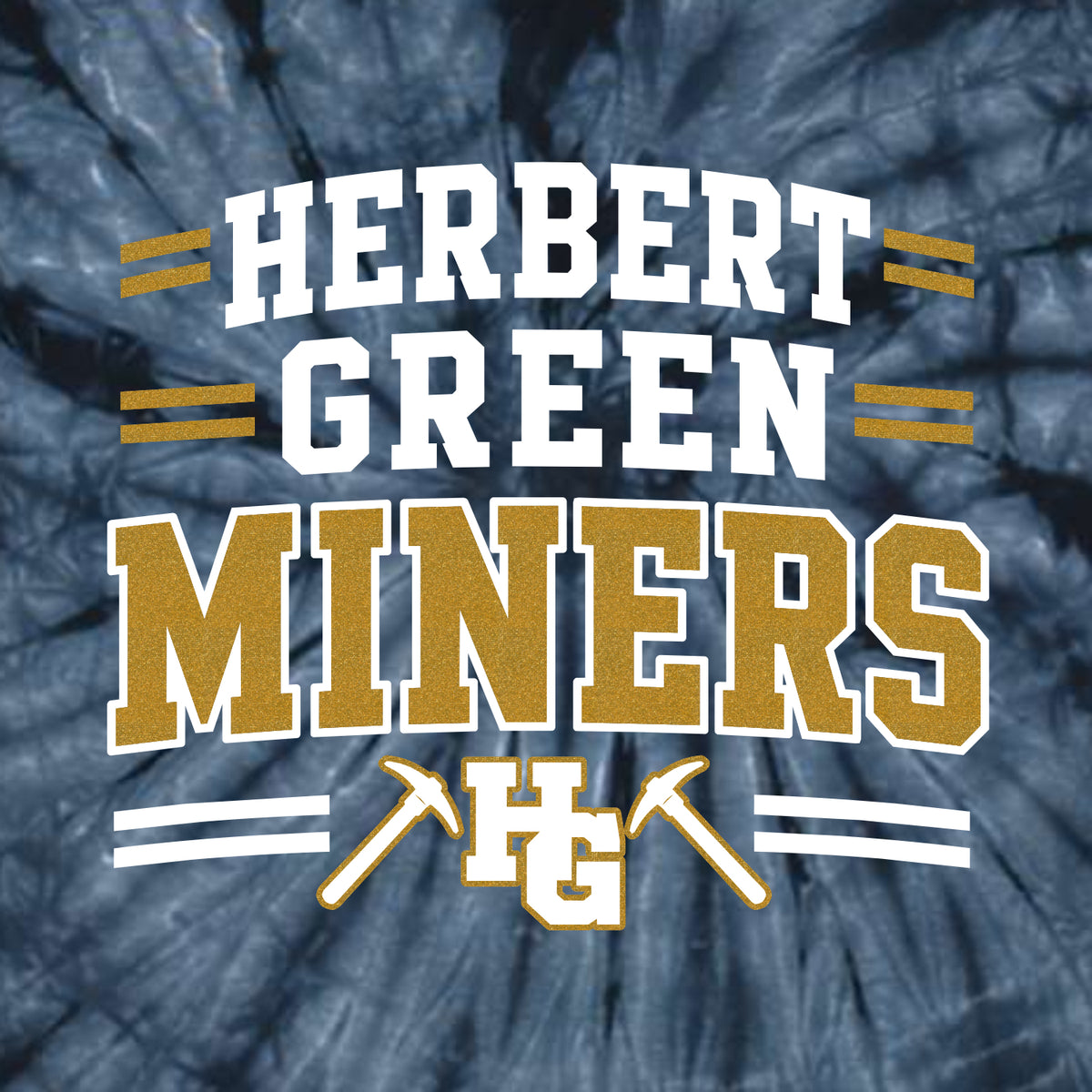 HGMS Spiritwear Multicolor Tie-Dye T-shirt - Des. B