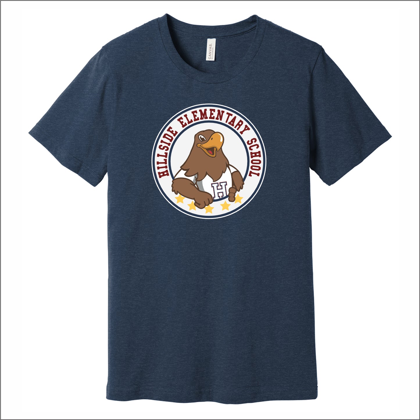 Hillside Elementary Heathered Soft Jersey T-shirt - Des. B