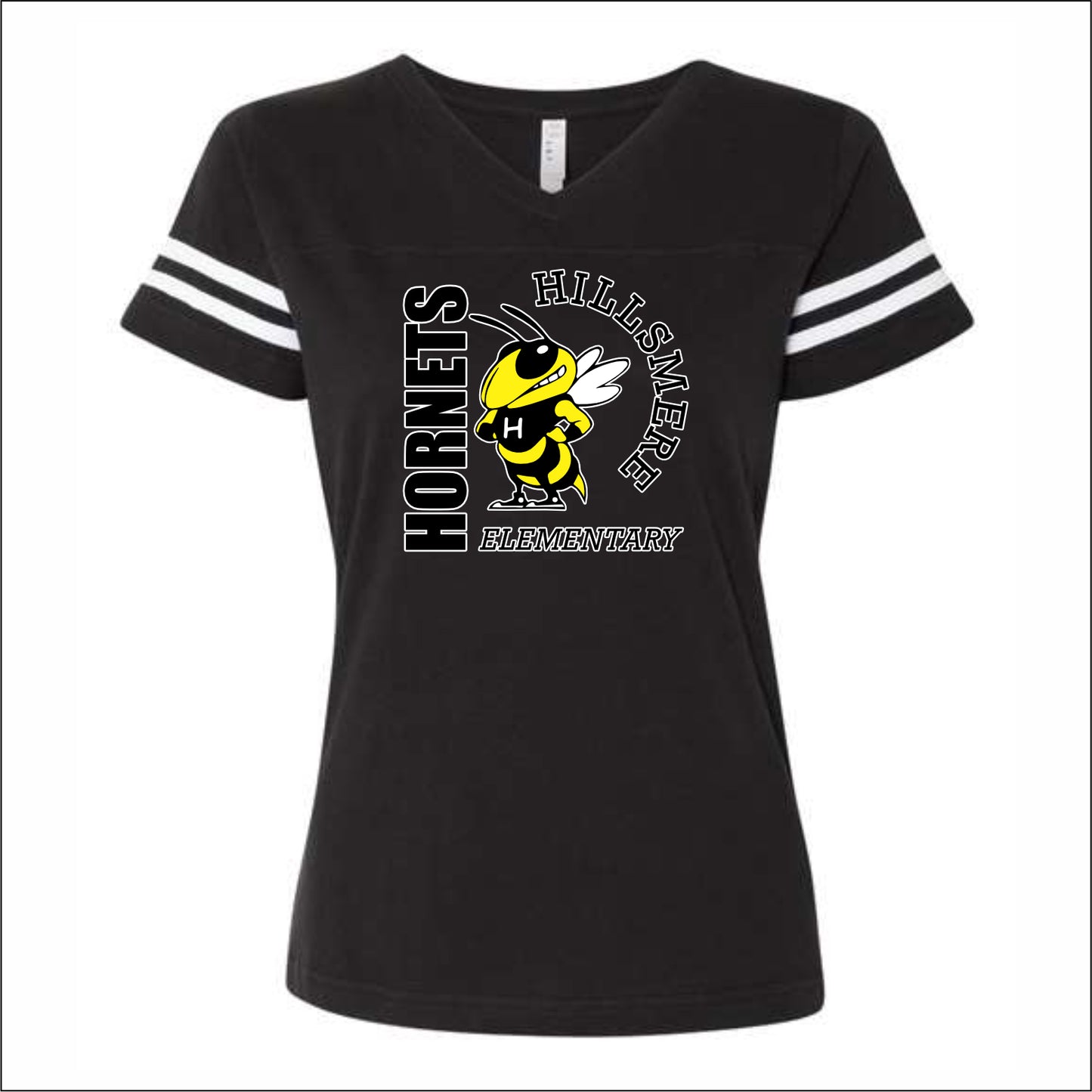 Hillsmere Elementary Ladies Vintage Football T - Des. A