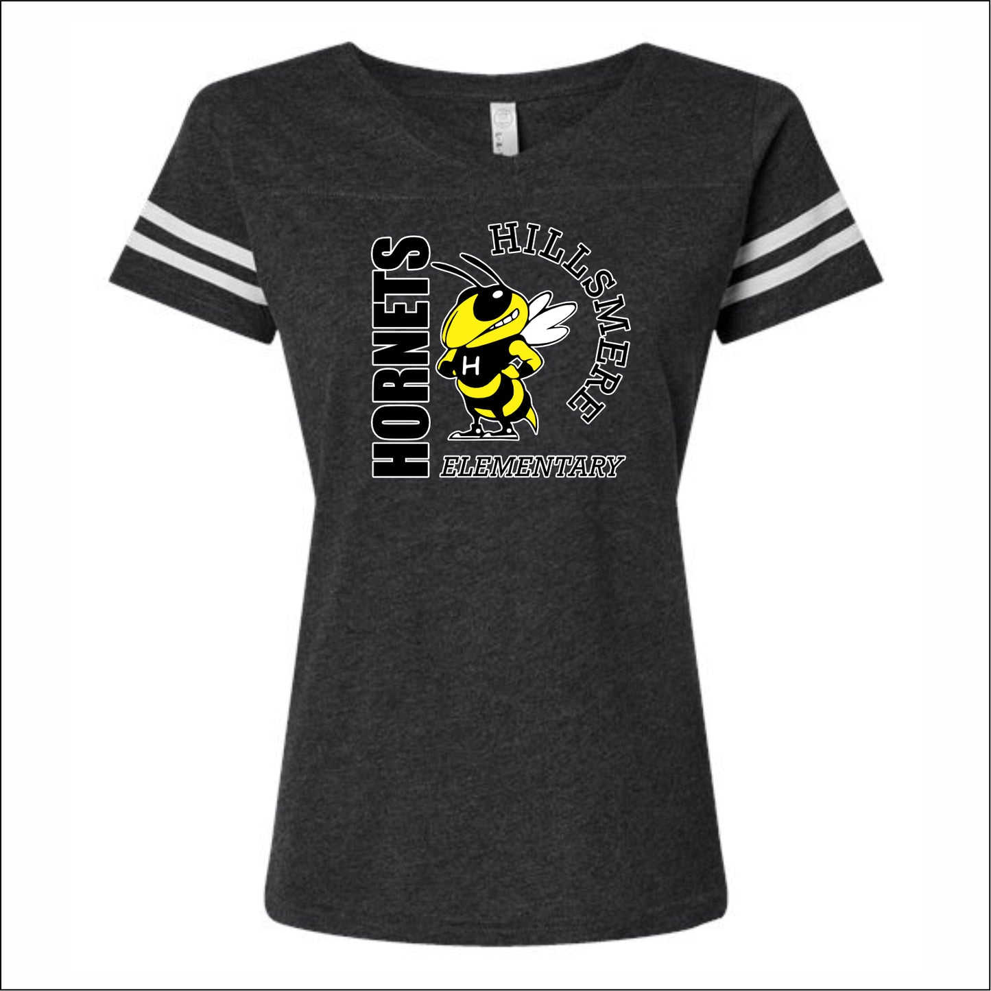 Hillsmere Elementary Ladies Vintage Football T - Des. A