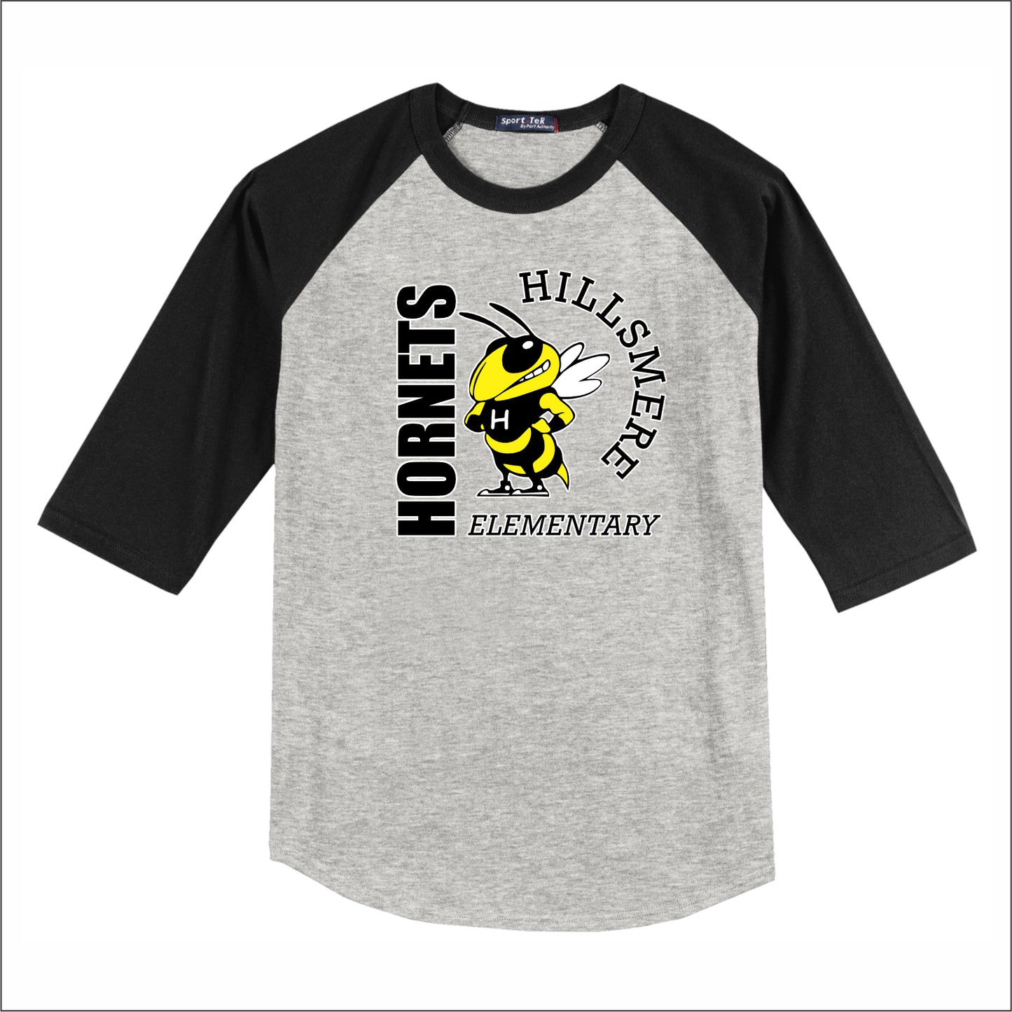 Hillsmere Elementary 3/4 Sleeve Baseball T-shirt