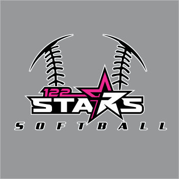 122 Stars Softball Ladies Performance V-Neck - Des. A