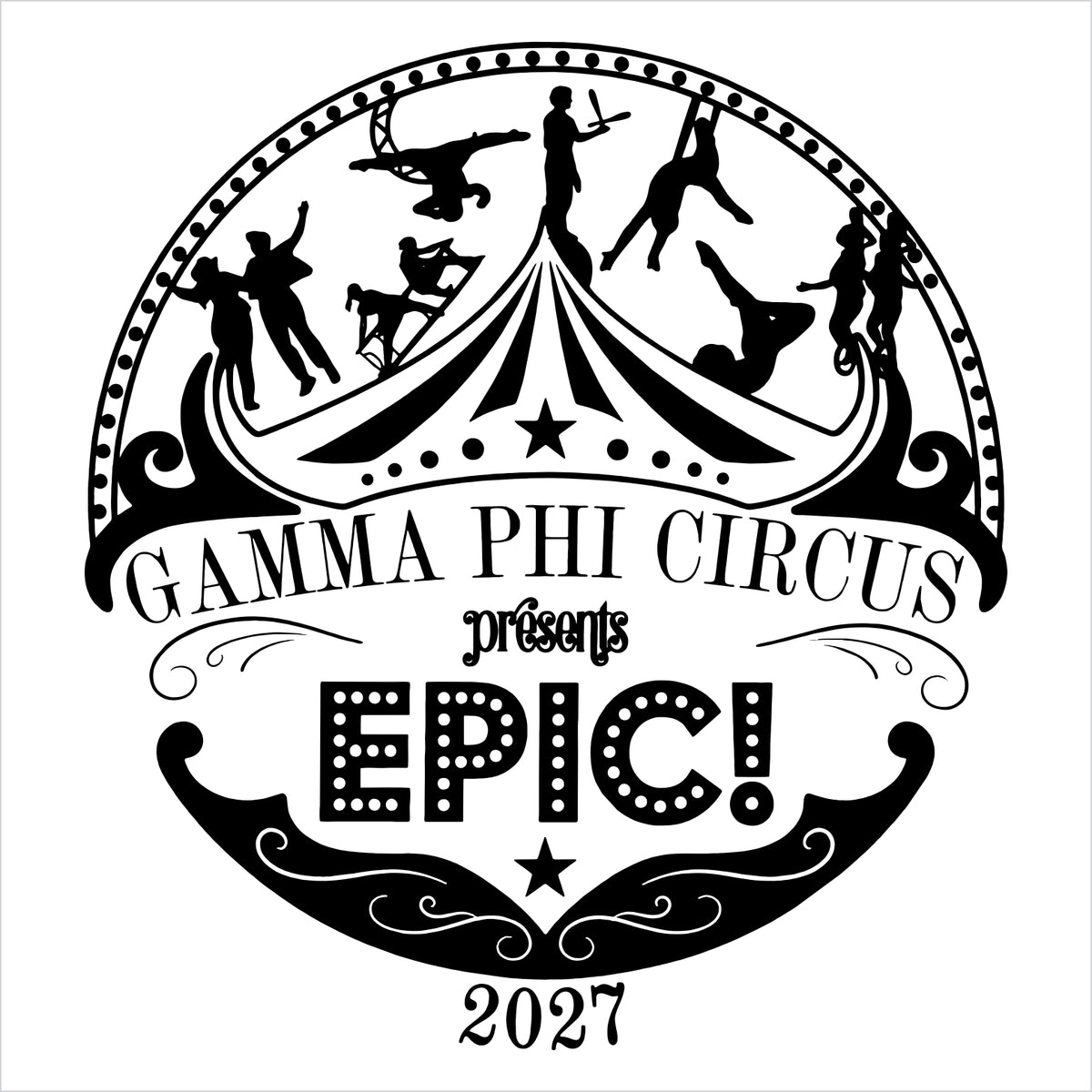 Gamma Phi Circus Comfort Colors Heavyweight Ring Spun Tank Top