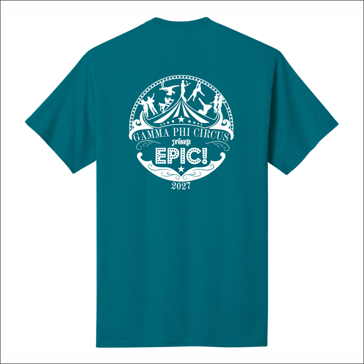 Gamma Phi Circus Short Sleeve T-shirt - Design A