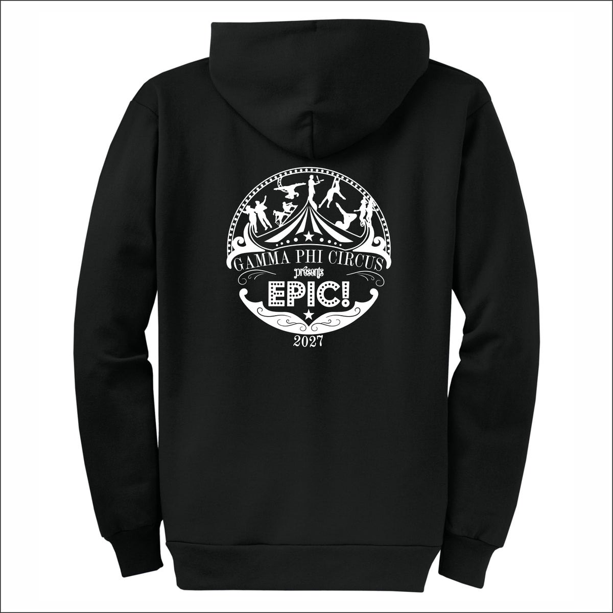 Gamma Phi Circus Full-Zip Hooded Sweatshirt