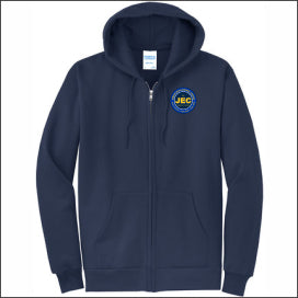 JEC Lower Full-Zip Hooded Sweatshirt - Design A